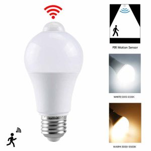 Motion sensor LED bulb for staircase and home entrance