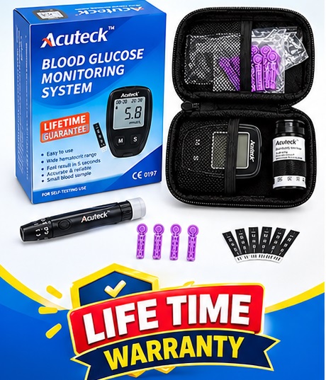 Acutech Glucometer with Blood Sugar Test Strip