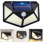 Solar LED outdoor light with motion sensor for home security