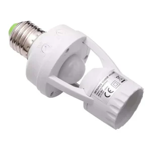 E27 lamp socket with PIR motion sensor