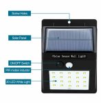 Outdoor motion sensor solar wall light for home entrance